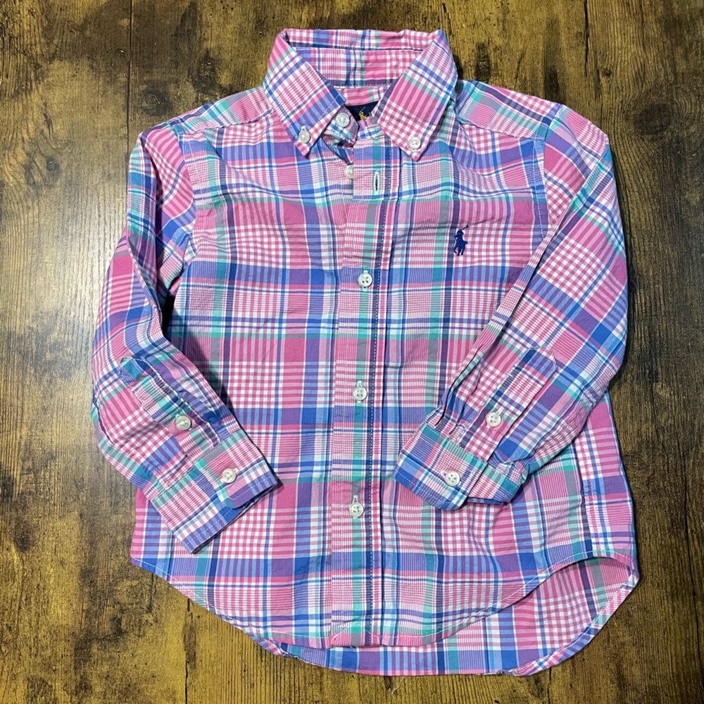 EUC 2t boys polo Ralph Lauren button down shirt